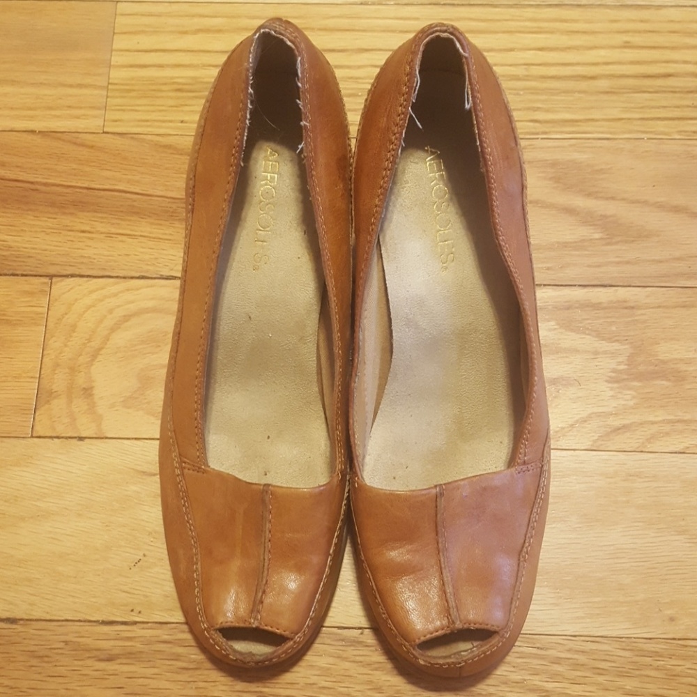 Leather espadrille wedges